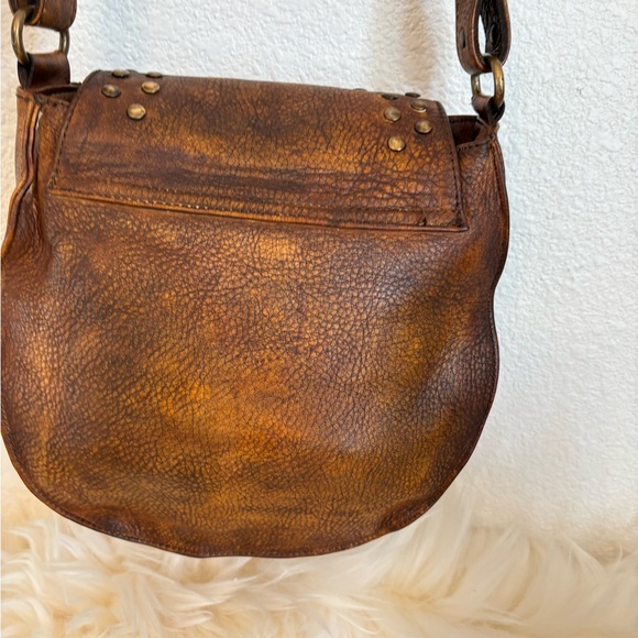 BED STU Rustic Studded Brown Leather Crossbody Bag - Picture 5 of 14